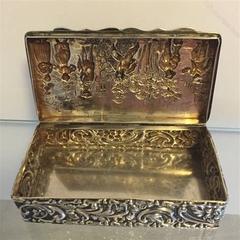 vintage silver snuff boxes